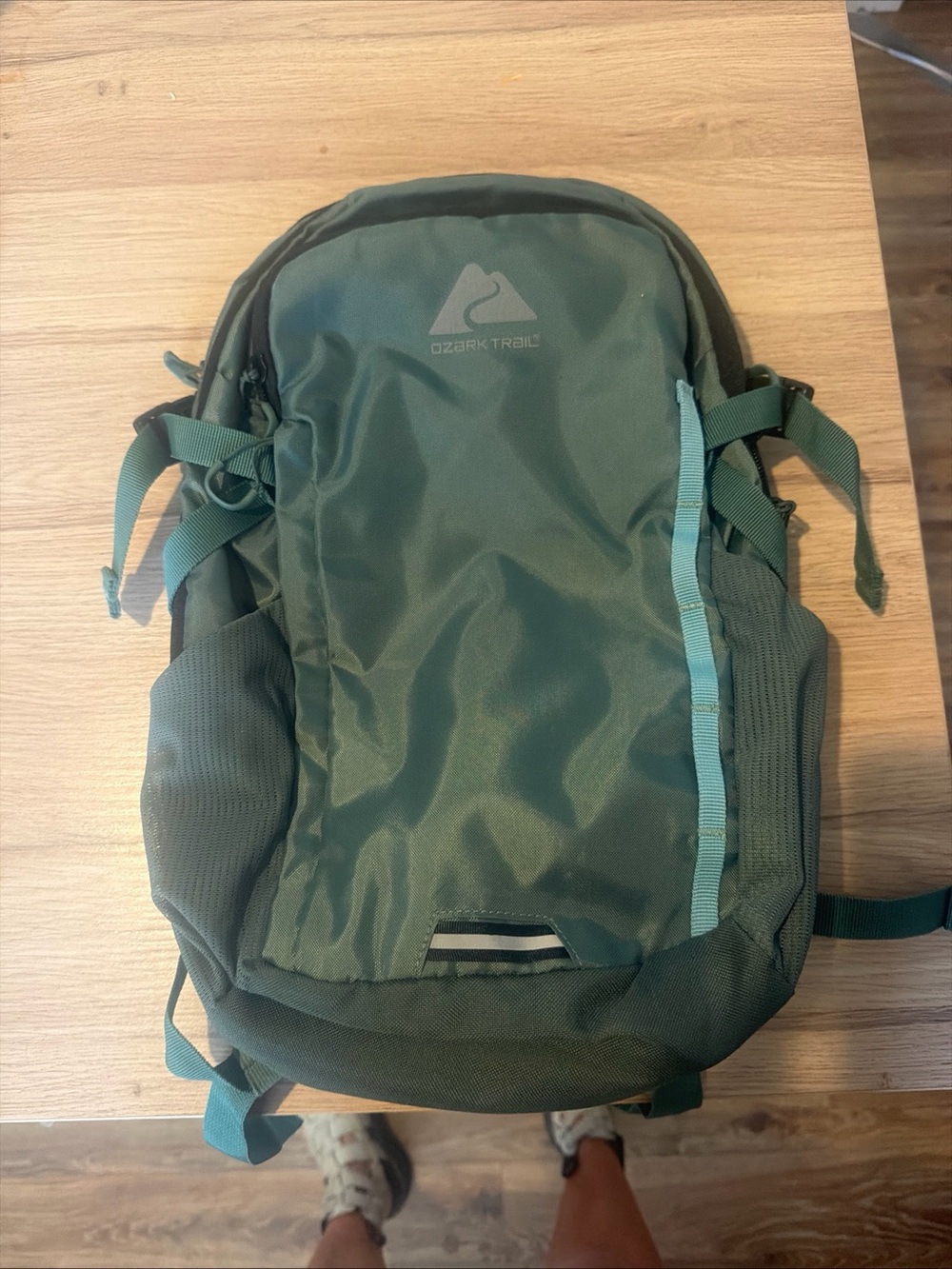 Ozark Trail Green Men’s Backpack with Teal Accents